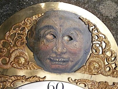 HIGDON OF WELLS 12x17inch wobbly eye sun/moon longcase clock dial+movement c1740 - Изображение 1 из 4