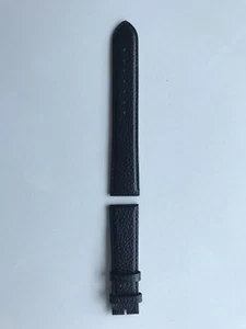 20mm schwarzes Leder Uhrenarmband Armband - Bild 1 von 6