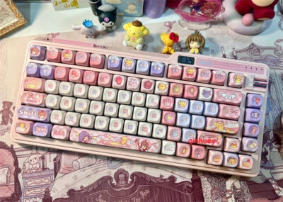 Card Captor KINOMOTO SAKURA KeyCaps Anime PBT 142 Keys For Cherry MX Keyboard - Image 1 of 4