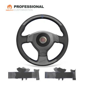 DIY Synthetic Suede Carbon Fiber Steering Wheel Cover for Subaru Impreza WRX STI - Picture 1 of 10