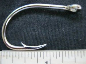 500 Eagle Claw Nickel Live Bait Hooks 6/0 L316NMGM TUNA Dorado Wahoo - Picture 1 of 6