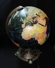 Black Replogle 12" Starlight World Globe Lamp light up Nightlight Rotating Globe