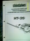 Shindaiwa Ht-20 Hedge Trimmer Illustrated 1986 Parts List