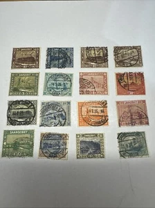Sarre Saar Deutschland Kleingruppe Briefmarken gebraucht (Lot 12A Akte 42) - Bild 1 von 3