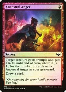 1x Foil Ancestral Anger - Crimson Vow Common Red  - MTG NM EDH Magic - MTG_Dom - Picture 1 of 2
