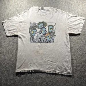Vintage Korn Shirt Tour 2000 Thrashed Gr. XL Musik Nu Metal Band Tee Karikatur - Bild 1 von 15