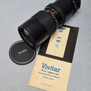 Vivitar 75-260 mm F/4.5 Auto Zoom Nikon N/F Mount 67 mm Camera Lens - VGC - Picture 1 of 6