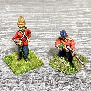 2x 28mm 24th Regiment Of Foot Painted Metal Miniatures Zulu 1879 Wargames #24 - Bild 1 von 4