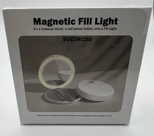 LED Travel Make Up Mirror, Cell Phone Holder, And Fill Light - Picture 1 of 4