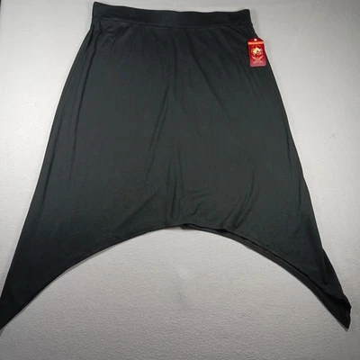 Faded Glory Skirt Womens 2X 18W/20W Black Soft Asymmetric Boho - Image 1 of 4