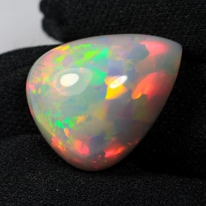 16.50Ct IF Rare ! AAA Harlequin Patch Work Pattern 100% Natural Semi Black Opal - Picture 1 of 8