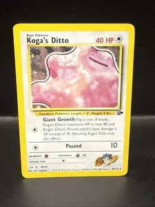 Pokémon Koga’s Ditto 10/132 Gym Challenge Holo Rare WOTC Vintage 2000 - Picture 1 of 5