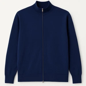 LORO PIANA 100% Schurwolle Full Zip Mock Neck Pullover 44 Luxus selten ohne Taschen - Bild 1 von 22