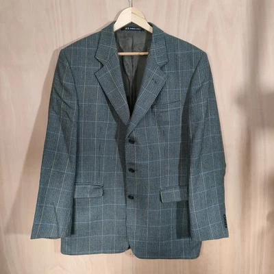 Vintage DAKS Wool Blazer – Jermyn Street Plaid – Size 40 – Tweed Check Wool - Image 1 of 4