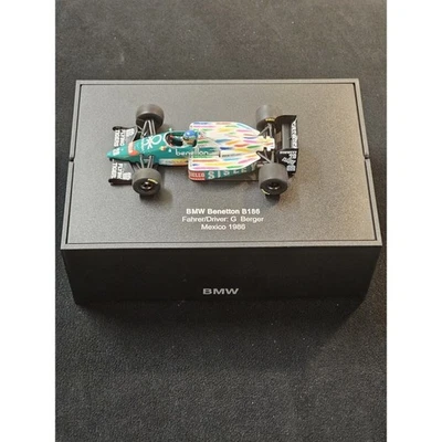 MINICHAMPS F1 1986 BENETTON BMW B186 GERHARD BERGER 1/43 SCALE CAR 80429418129 - Image 1 of 4