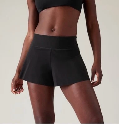 ATHLETA BLACK MAKANI SWIM SHORTS! XS $59 - Image 1 of 4