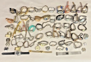 Vintage Costume Jewelry Lot Watchs Letece Cansnow Timex Relic Rumours Benrus - Picture 1 of 11