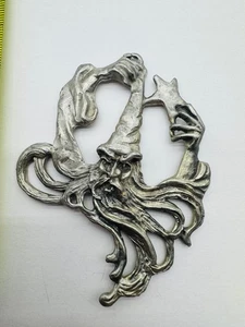 Ciondolo mago in peltro Gallo 3 pollici stile vintage art nouveau - Foto 1 di 3