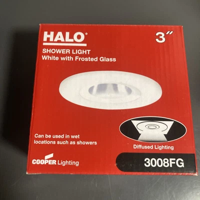 Cooper lighting Halo Shower light whitenwith frosted glass 3” 3008FG