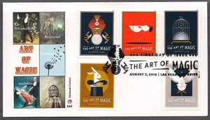 Art of Magic and Lenticular Bunny FDCs- 2018- set of 2 - McIntosh Cachets - Picture 1 of 2