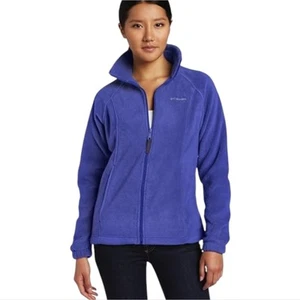 Columbia Fleece Jacket Full Zip Up Purple Womens Coat Outdoor Activewear - Picture 1 of 7