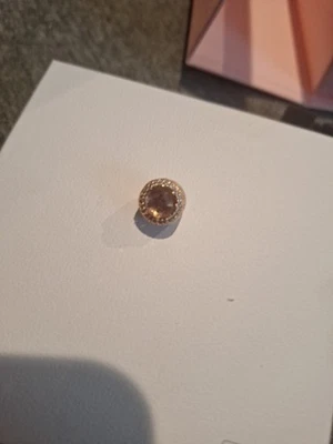 Authentic PANDORA Sparkling Pink Crystal Hearts CZ Charm, Rose Gold - Image 1 of 3