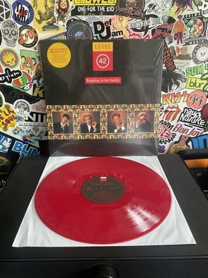 LEVEL 42 Running In The Family VG++ RED VINYL W/HYPE STICKER - Image 1 of 2