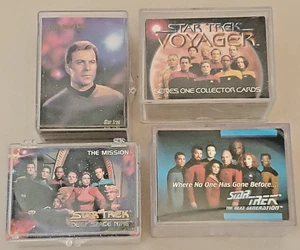 Set completo di 4 carte collezionabili Star Trek ~ Skybox & Impel ~ 3 spettacoli e serie Master - Foto 1 di 8