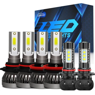 For Ford Lobo 2015-2018 2019 6000K Combo LED Headlight Kit High/Low+Fog Bulbs - Image 1 of 4