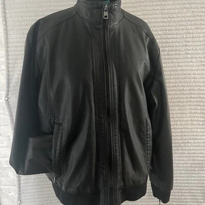 Calvin Klein Men's Faux Leather Moto Jacket,  Size XL - Image 1 of 4