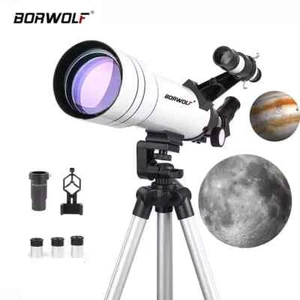 BORWOLF 70400 High-Definition Astronomical Telescope 333X Free Phone Attachment - Picture 1 of 13