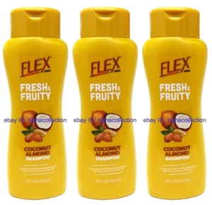 ( Lot 4 ) Flex Fresh, Fruity Coconut Almond Shampoo 15 oz Each NEW - Picture 1 of 10