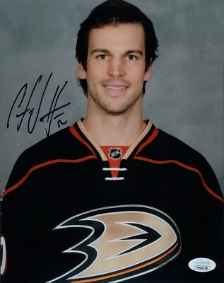 Foto mate firmada por Antoine Vermette Anaheim Ducks 8x10 autenticada por JSA Foto 1 de 2