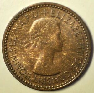 mw22002 Great Britain; Farthing 1953 Elizabeth II KM#881 BU - Picture 1 of 2