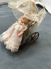 VINTAGE 1976 ROSEBUD BABY DOLL CARRIAGE STROLLER ORIGINAL!! With Doll Included