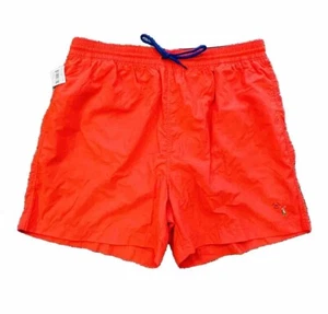 NWT POLO RALPH LAUREN Swim Shorts Trunks Adult 2XL XXL Red Brown Pony Casual Men - Picture 1 of 10