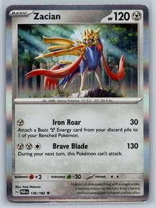Pokémon 2023 #136/182 Zacian Rare SV04: Paradox Rift - Picture 1 of 2
