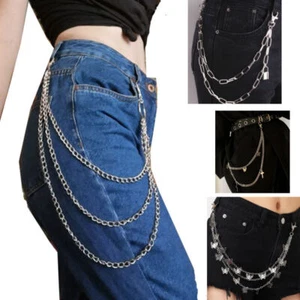 Mujeres Cadena Cinturón Cadera Llavero Mariposa Plata Metal Retro Cintura Dije Borla Reino Unido - Imagen 1 de 14
