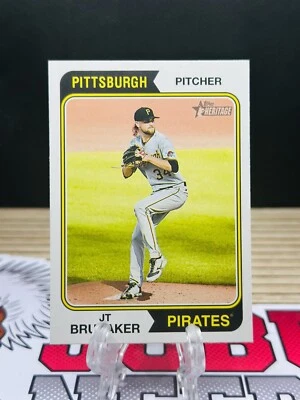 2023 TOPPS HERITAGE JT BRUBAKER #454 PITTSBURGH PIRATES SP SHORT PRINT - Image 1 of 2