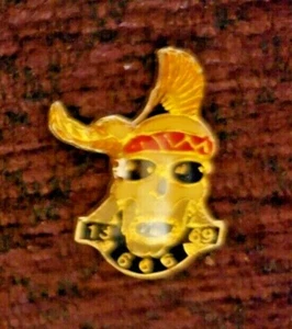 Vintage Enamel Biker Skull Ace & Eagle 13 69 666 Hat Pin Size 1" L x 1" W - Picture 1 of 1
