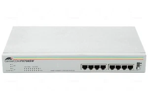 CENTRECOM FH708SW ALLIED TELESYN 8 PORT 100MB ETHERNET UNMANAGED SWITCH   - Picture 1 of 7