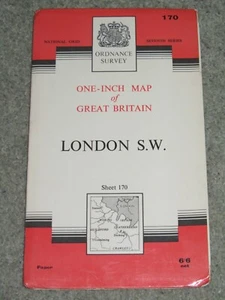 OS Ordnance Survey 1" Seventh Series - 170 London S.W. - 1967 edn - Imagen 1 de 2