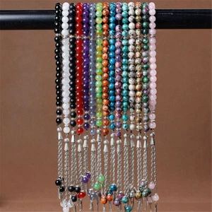 Natural Agate Prayer beads 8mm Muslim Islamic Tasbih 33 Rosary Misbaha beads - Picture 1 of 20