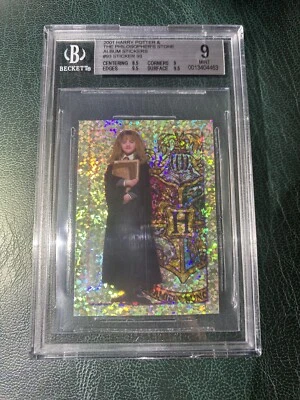 PANINI HARRY POTTER SLABBED STICKER CARD EMMA WATSON BECKETT 9 MINT CONDITION - Image 1 of 2