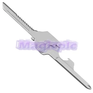 1PCS 6-in-1 Utili Key Tool Keyring Keychain Multifunction Stainless Steel - Picture 1 of 4
