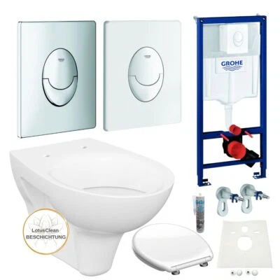 Grohe Spülkasten Vorwandelement WC-Set + Design WC + Drückerplatte - Bild 1 von 4