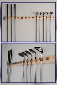 Golf club wall mount. Golf club wall display. Golf club holder. 15 holder set - Picture 1 of 12