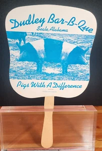 Dudley Bar-B-Que Seale Al. Double Headed Swine Hand Fan ©1982 Alfred Gescheidt - Picture 1 of 5