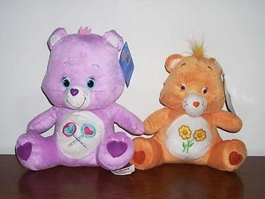CARE BEARS Share Bear + RARE 2003 Friend Bear AMERICAN GREETINGS PLUSH LOT NWT - Picture 1 of 2