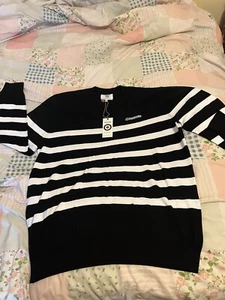 Lambretta Black & White Striped Jumper 3XL - Picture 1 of 3